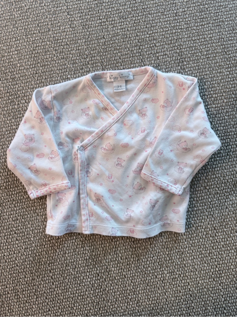 Kissy Kissy Light Pink Printed Kimono-Style Baby Top 3-6M